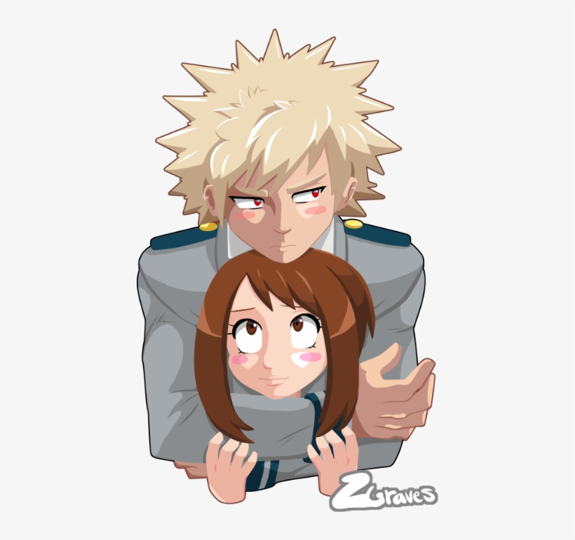 Uraraka And Bakugou By Z - Girl, transparent png #5778401