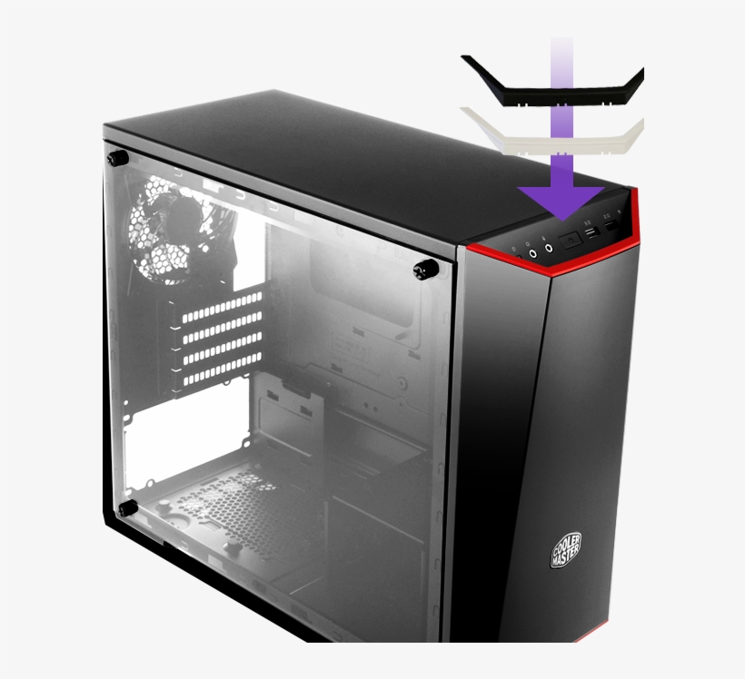 Edge To Edge Transparent Acrylic Side Panel To Show - Case Cooler Master Masterbox Lite 3.1, Microatx, transparent png #5778485