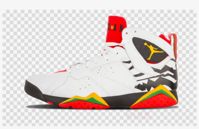 Air Jordan Clipart Jumpman Air Jordan Sports Shoes - Air Jordan 7 Retro Premio 13 Shoes White / De La Sol, transparent png #5778841