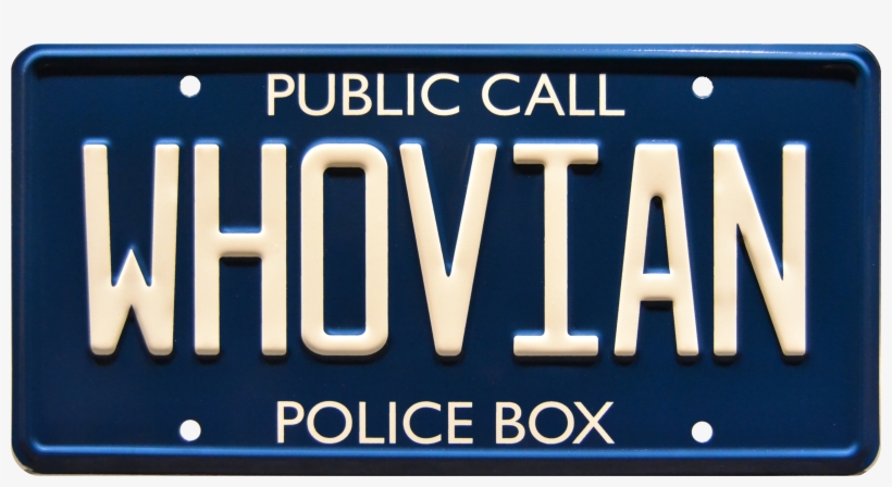 Whovian Prop Plate Movie Memorabilia From Doctor Who - Doctor Who / Tardis *metal Stamped* Standard Usa Size, transparent png #5779505