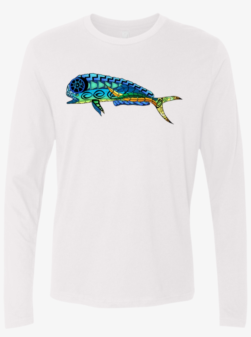 Mahi Mahi Men's Premium Ls - Sweatshirt, transparent png #5780027