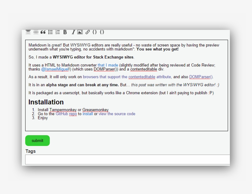 Stack Exchange Wysiwyg Editor - Wysiwyg, transparent png #5780214