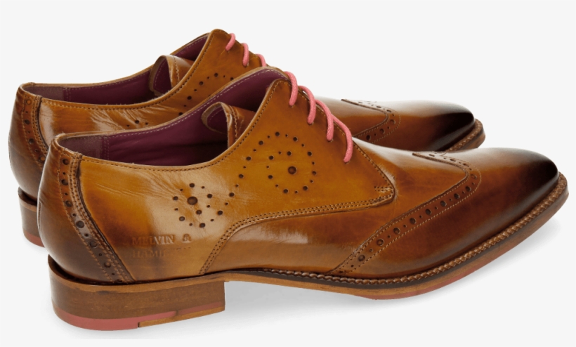 Derby Shoes Oskar 7 Tan Laces Fuxia - Melvin & Hamilton, transparent png #5780555
