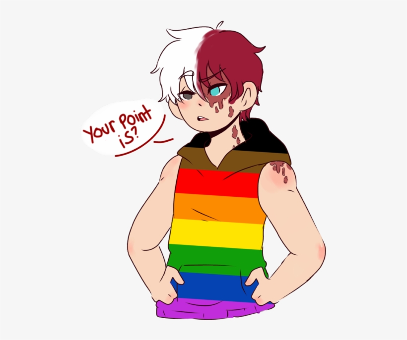 Humble Green Naruto And His Boyfriend Icy Hot Hey Todoroki - Cartoon, transparent png #5781467