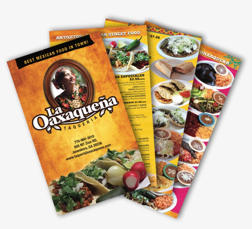 Taqueria La Oaxaqueña Menu - Flyer Taqueria, transparent png #5783133