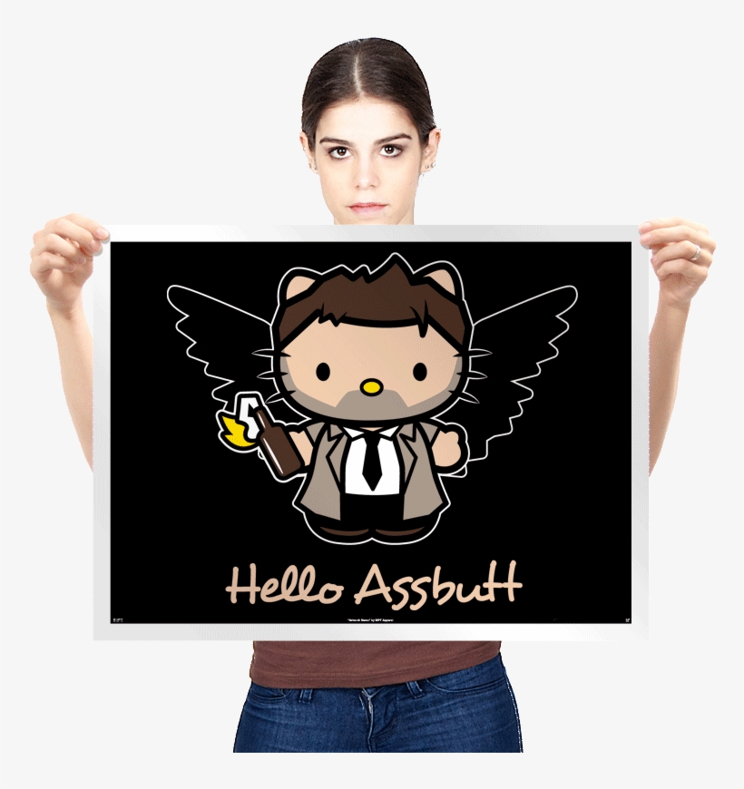 Misha Collins - Hello Assbutt - T Shirt, transparent png #5784490