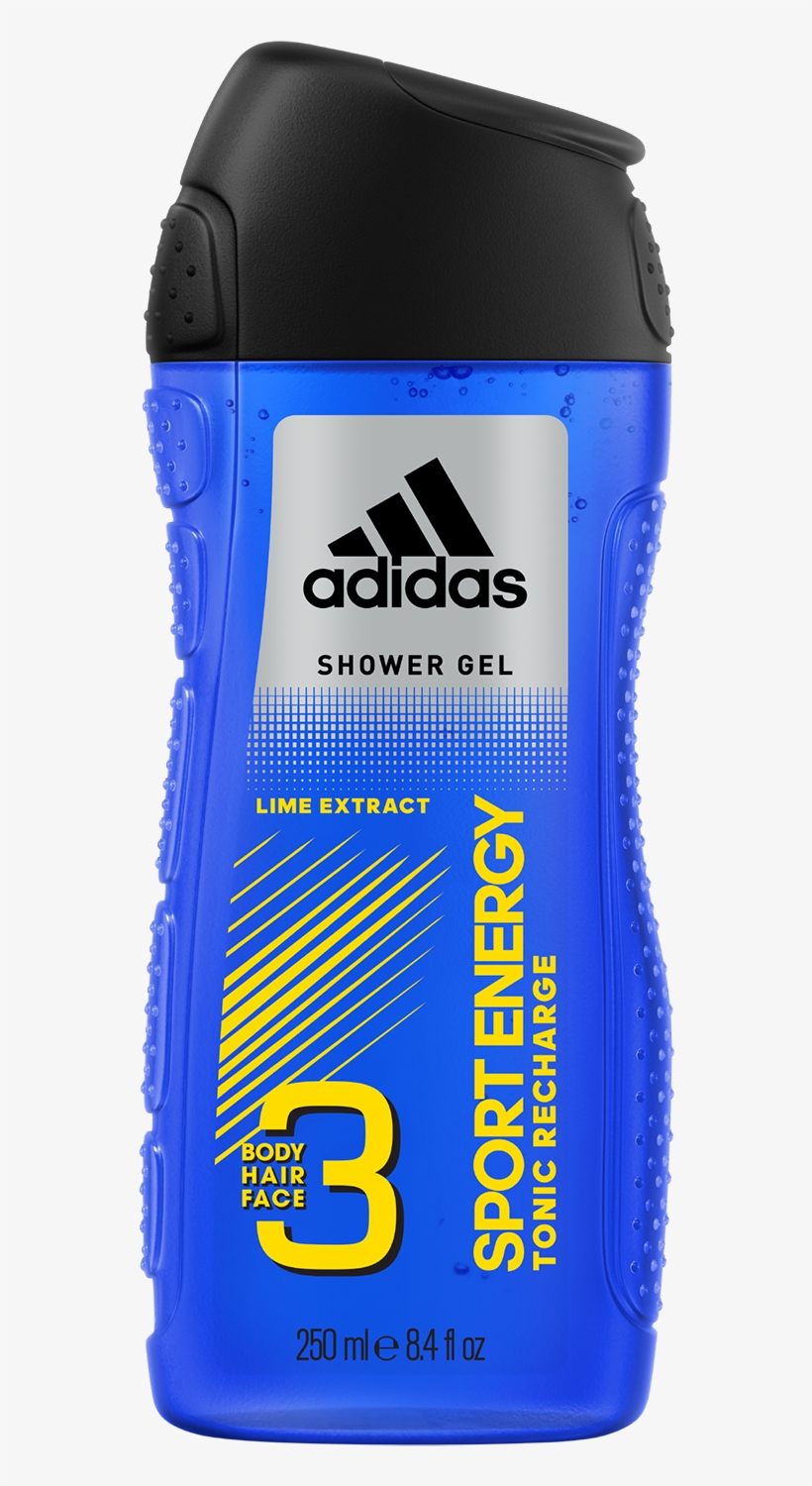 Sport Energy 3in1 Body, Hair And Face Shower Gel For - Adidas Men's Fragrances Champions League Star Shower, transparent png #5785520