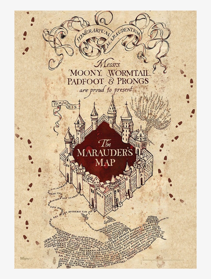 Marauders Map Mightyprint Wall Art Print Harry Potter Printable Harry