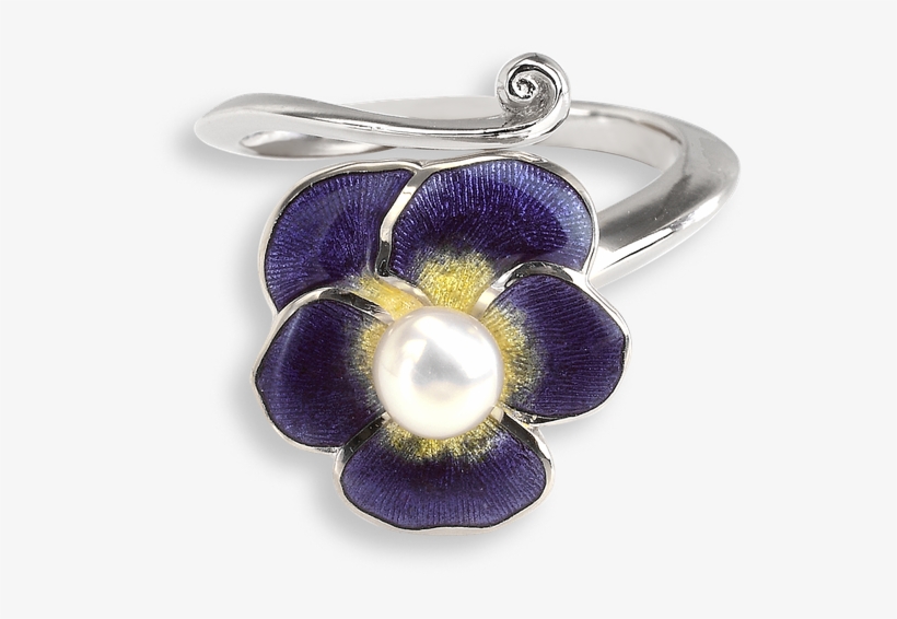Nicole Barr Designs Sterling Silver Ring Pansy Purple - Nicole Barr Pansy Ring, transparent png #5787205