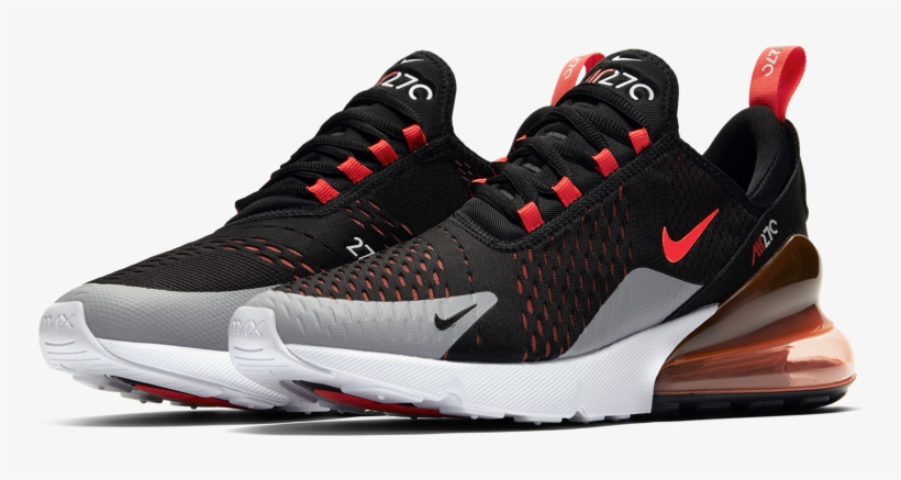 Nike Air Max 270 'black/crimson' - Air Max 270 Black Crimson, transparent png #5788034