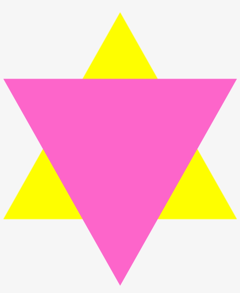Pink Triangle Jew - Jewish Star Pink Triangle, transparent png #5790160