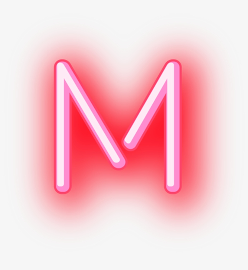 M Letters Neon Glowing Words Ela Grammer Cool Grammer - Letras Neon Em Png, transparent png #5790760
