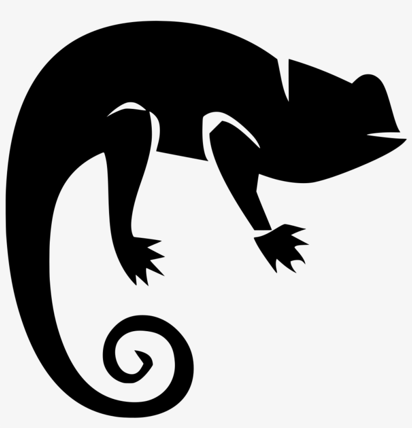 Banner Library Svg Animal Sketch Cartoon Free Image - Chameleon Silhouette Png, transparent png #5794172
