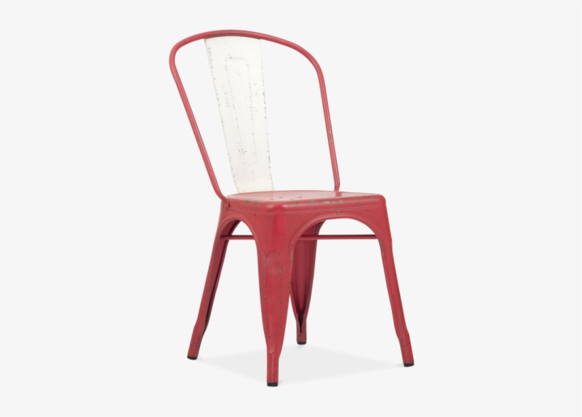 Hand Distressed Vintage Tolix Style Side Chair, Red - Khazana Home Furnishings Bastille Side Chair, transparent png #5795427