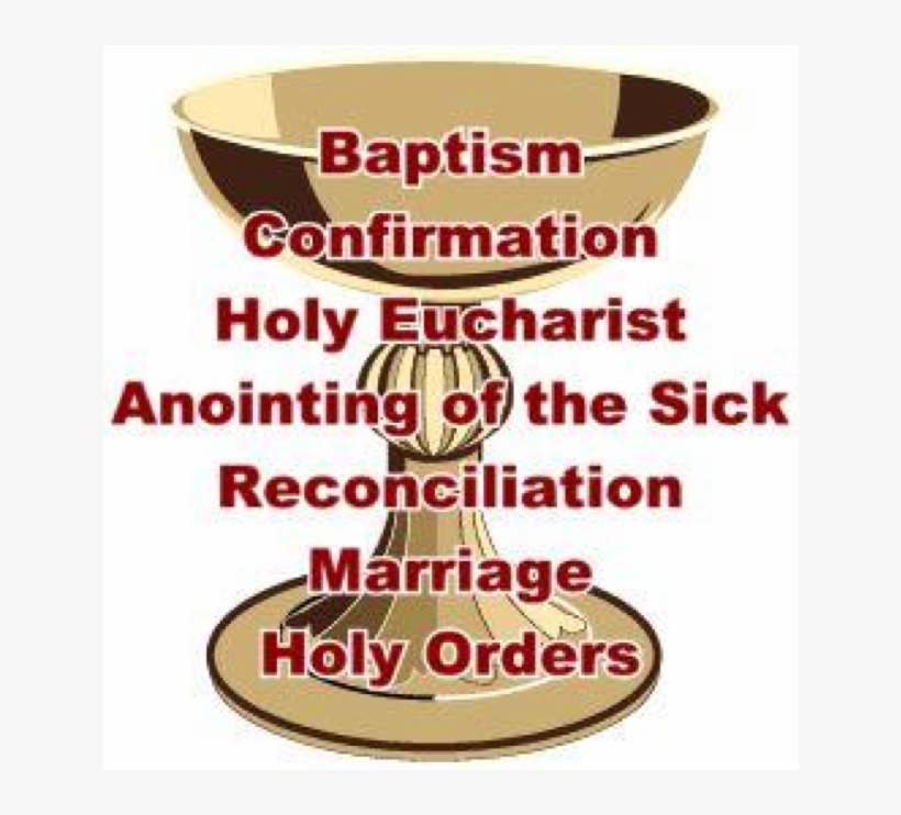 The Seven Sacraments Of The Catholic Church - Christian Sacraments, transparent png #5797179
