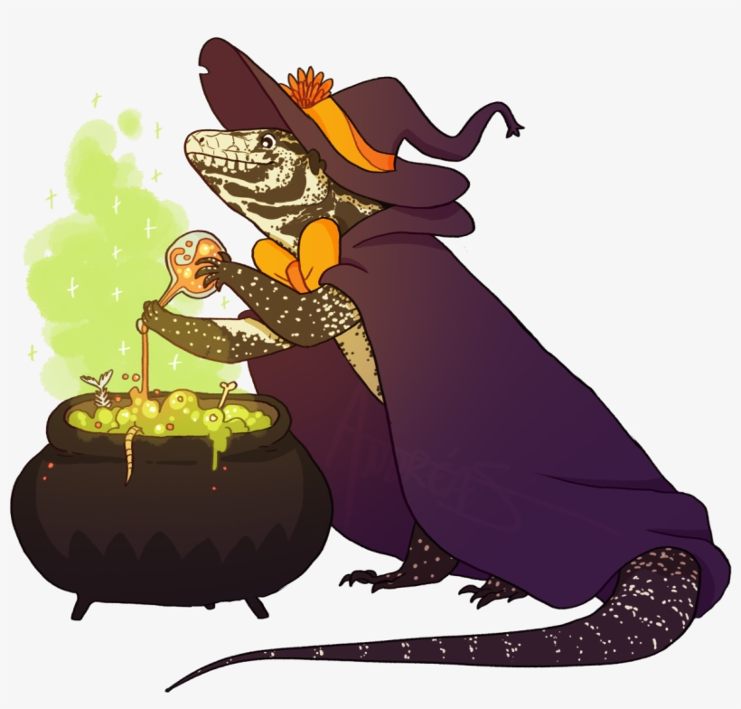 A Sticker Commission Of Kaiju For @kaijutegu Thanks - Wizard Lizard Stickers, transparent png #5798564