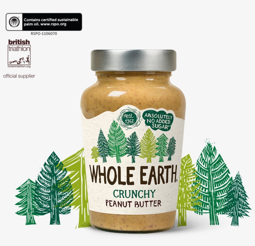 Original Crunchy Peanut Butter 454g - Peanut Butter Whole Earth, transparent png #5798662