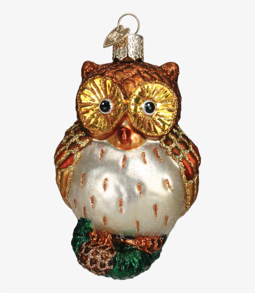 Old Word Christmas Wide Eyed Owl Ornament - Christmas Day, transparent png #5798664