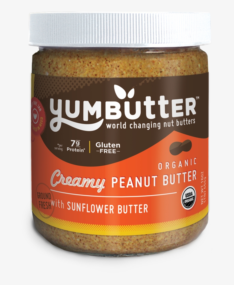 Organic Creamy Peanut Butter Jar, transparent png #5798704