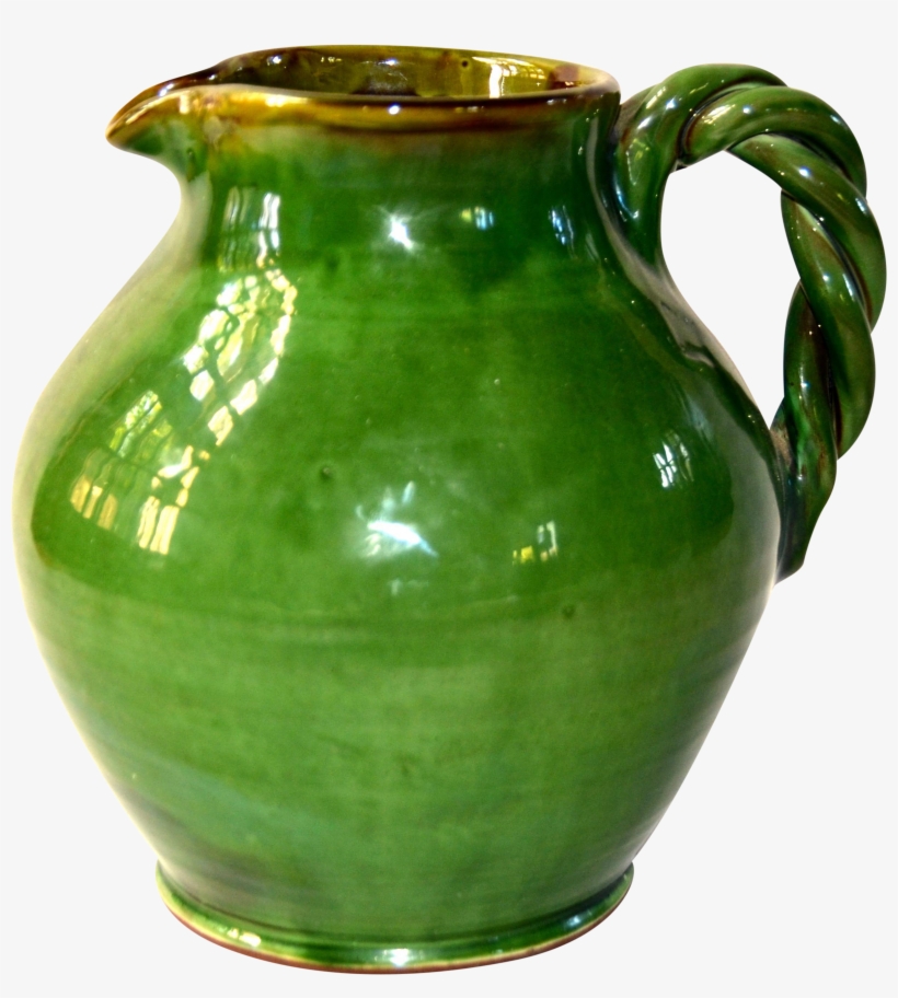 Antique Italian Green Water Pitcher - Pitcher, transparent png #5799388