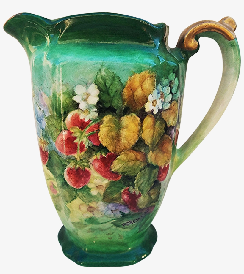Beautiful Bavaria 1900's Hand Painted Vibrant 'strawberries' - Artist, transparent png #5799607