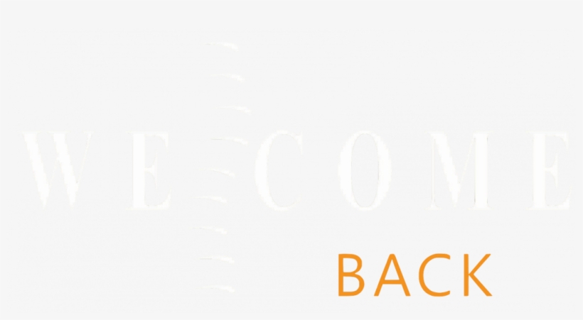 Welcome Back White W Less Space Around Margin - Orange, transparent png #580039