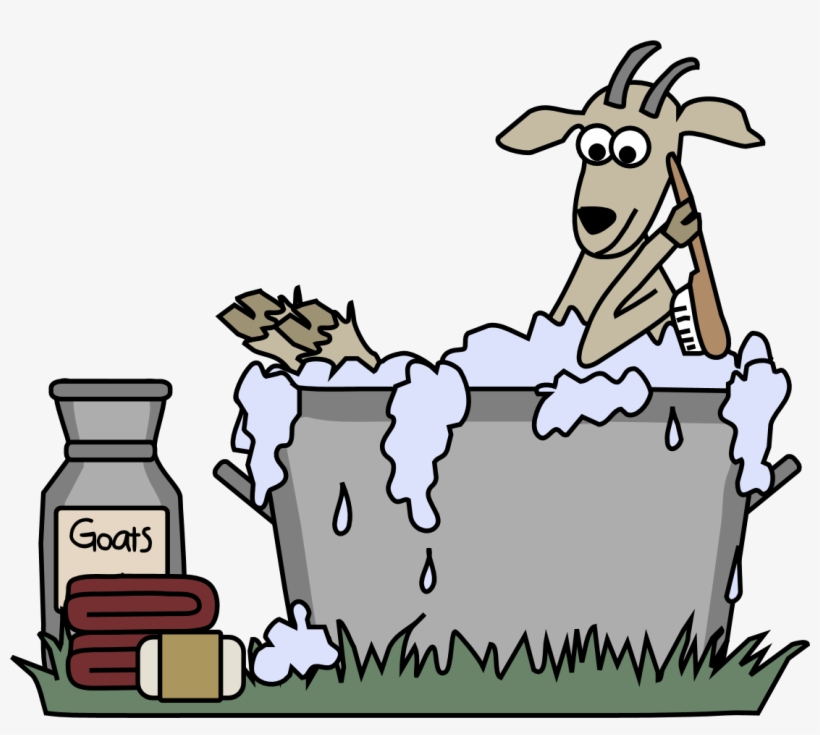 Dog In Tub Clipart - Goat In A Tub, transparent png #580041