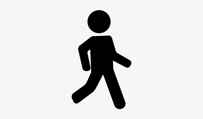 One Man Walking Vector - Stickman Silhouette, transparent png #580097