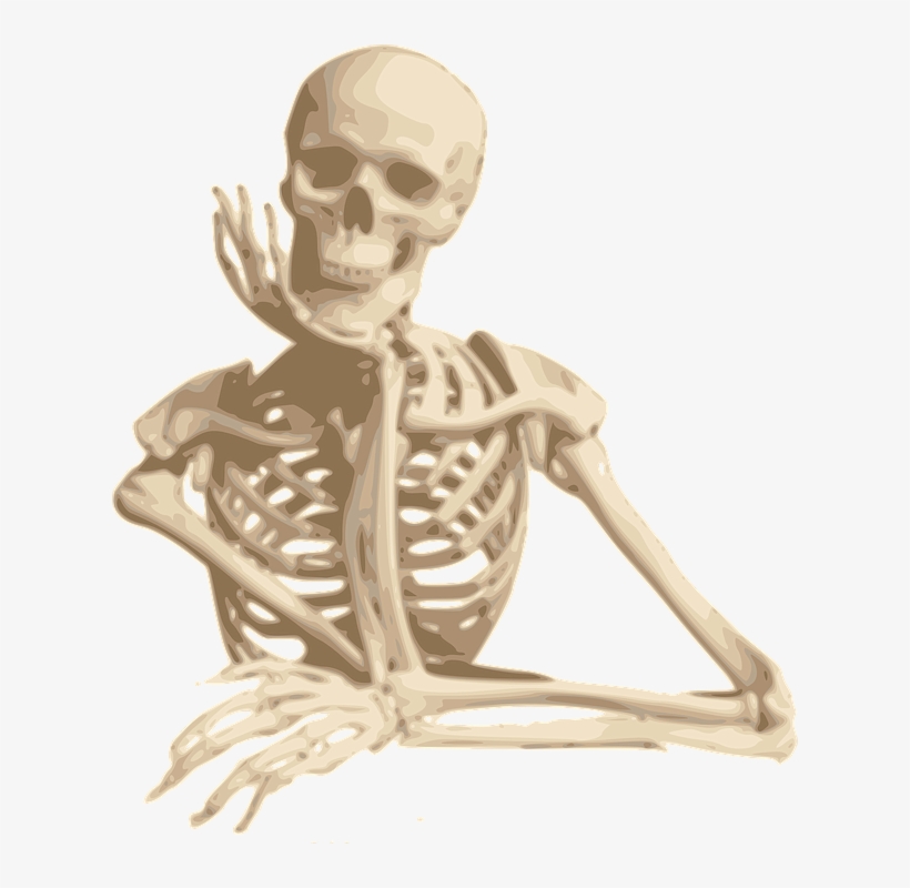 Skeleton Png - Skeleton Hand On Chin, transparent png #580274