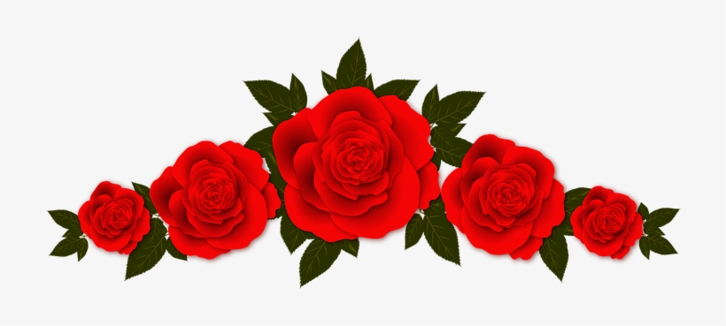 Roses, Flowers, Vignette, Design, Plate - Rose Floral Photo Frame, transparent png #580901