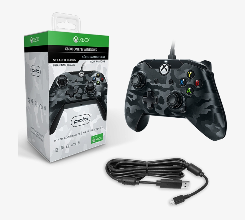 Pdp Wired Controller - Pdp Wired Controller For Xbox One - Camo Black (xbox, transparent png #581035