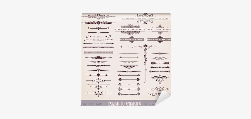 Page Dividers And Ornate Headpieces Wall Mural • Pixers® - 简洁 底 边框 复古 欧式, transparent png #581169