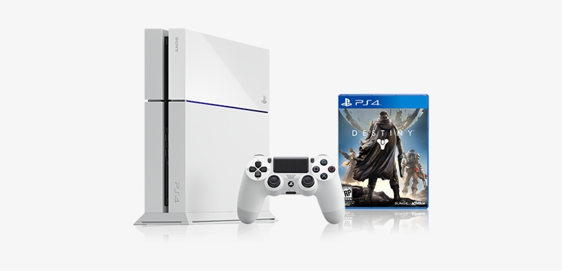 Ps4 And Matching Controller, And A Copy Of Destiny - Sony Ps4 500gb White C-chassis Konsole Cuh-1216 Ps4, transparent png #581324