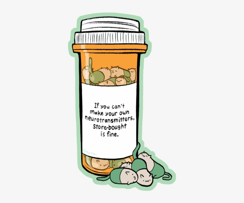 Drawn Weed Medicine Bottle - If You Can T Make Your Own Neurotransmitters Store, transparent png #582049