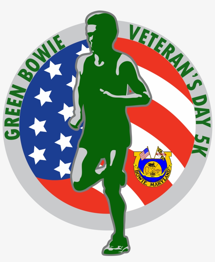 Green Bowie Veterans Day 5k Free - Design Letters Melamine Plate, transparent png #582138