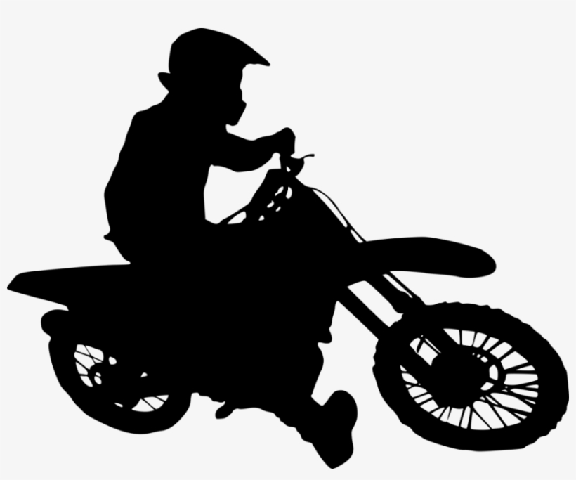 Free Png Motocross Silhouette Png Images Transparent - Motocross Black Vector Png, transparent png #582348