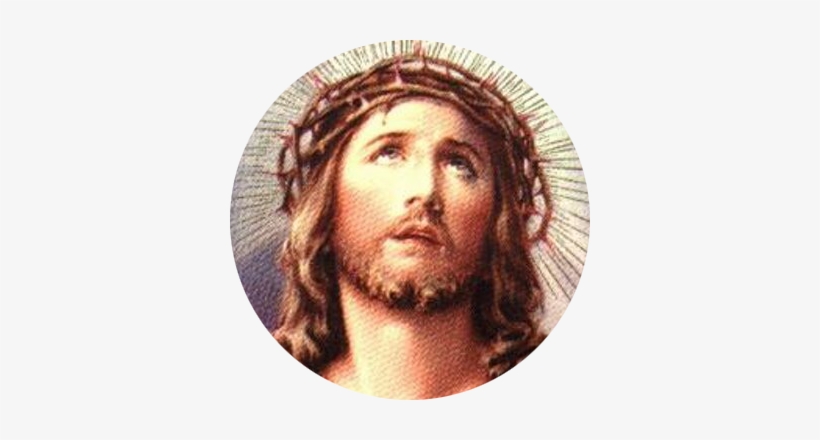 Jesus-circle2 - Jesus With Thorny Crown, transparent png #582392