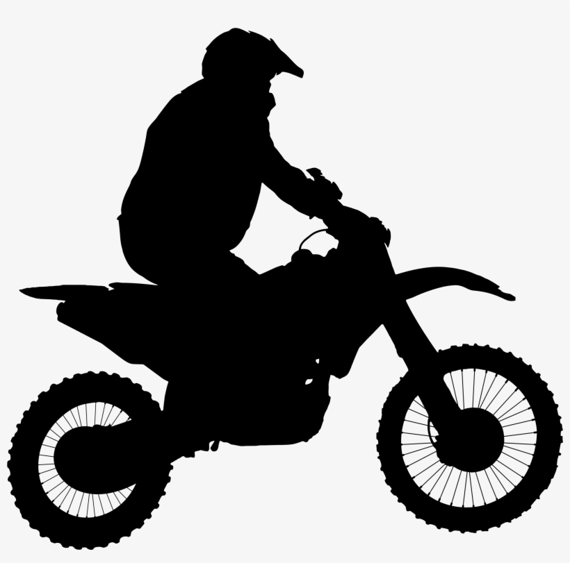 Vector Royalty Free Stock Racing Clipart Motocross - Motocross Silhouette Png, transparent png #582461