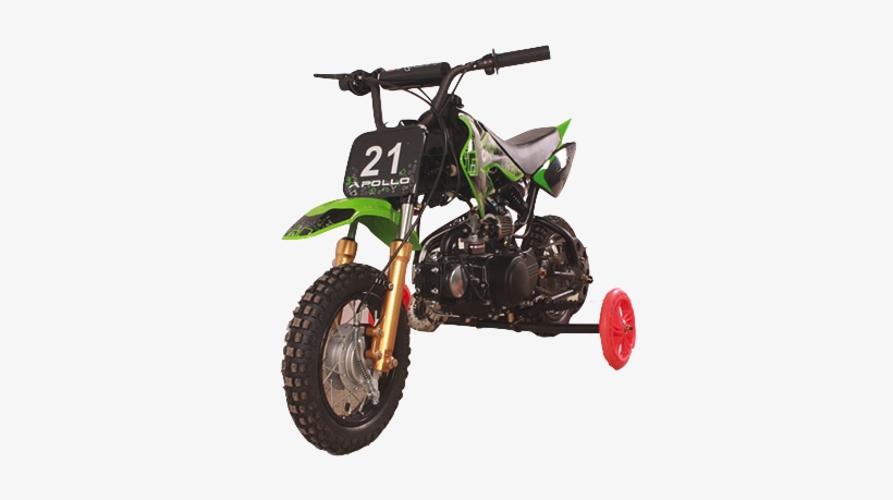 Apollo Db21 Dirt Bike W/training Wheels - Gas Dirt Bikes With Training Wheels, transparent png #582667