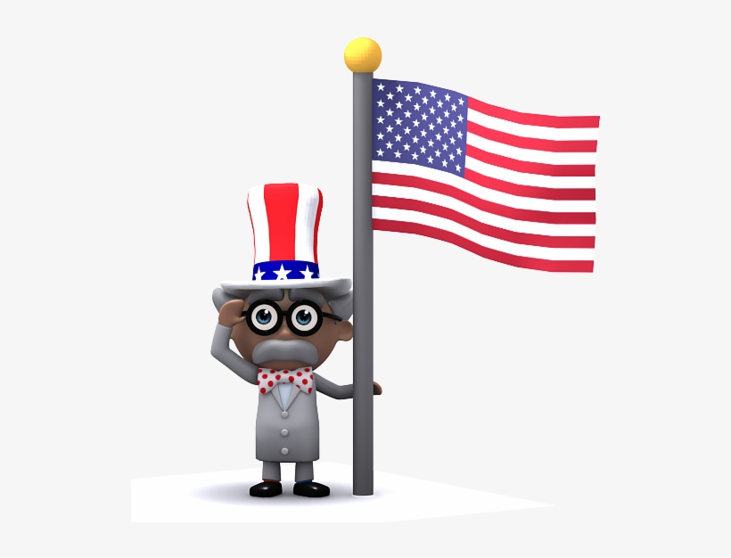 Pump Products Mascot Professor Pumphead With An American - American Flag, transparent png #583034