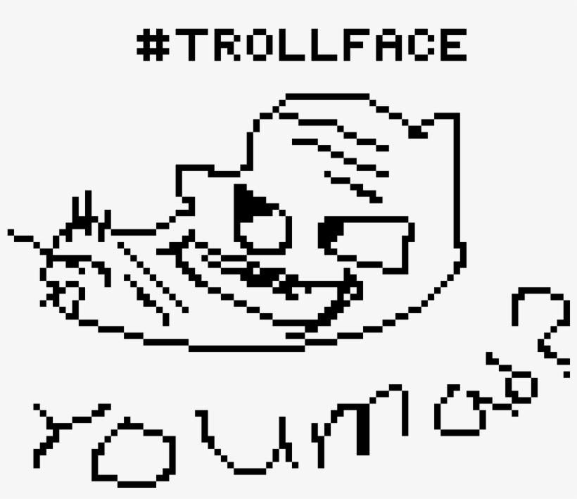 #trollface - Line Art, transparent png #583339
