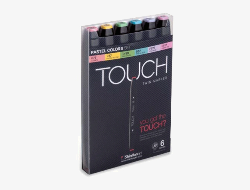 Shinhan Touch Twin Marker Set Of 6 Pastels - Shinhan Touch Markers Set Of 6 Grey Colors, transparent png #583384