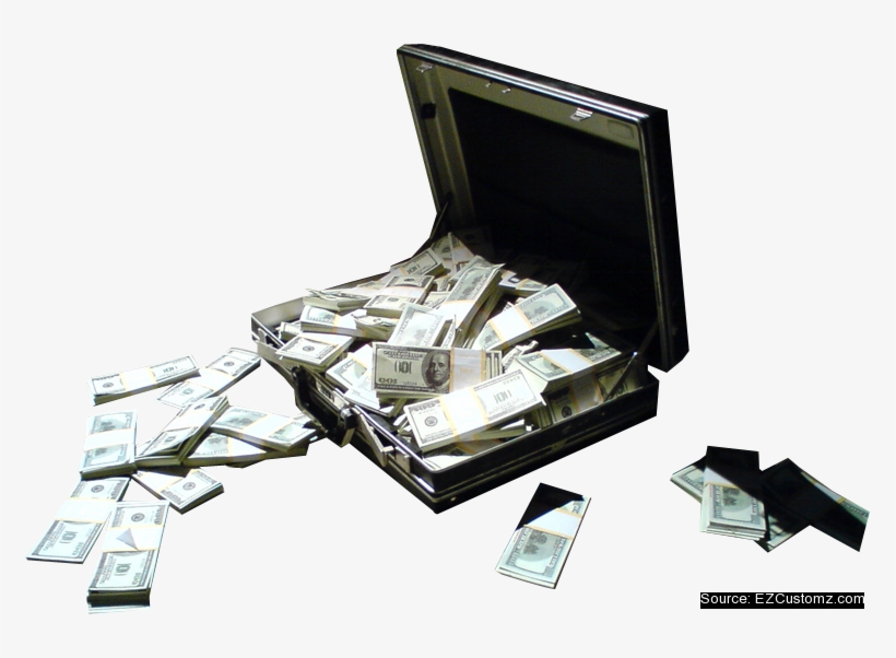 Money And Suitcase - Suitcase With Money Png, transparent png #583427