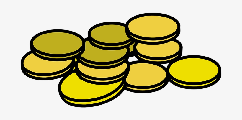 Cash, Coins, Money, Stack, Credit - Coins Silhouette Png, transparent png #583453