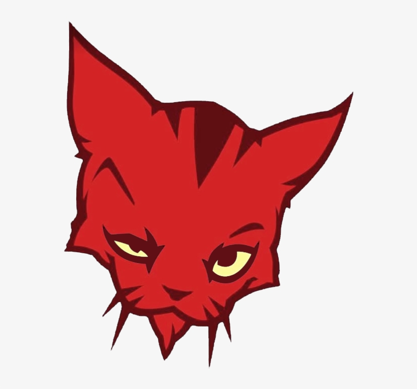 Red Cat Tattoo - Red Cat Cartoon, transparent png #583598