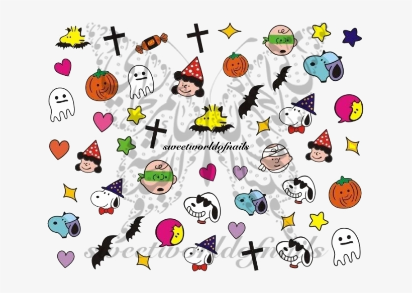 Snoopy Halloween Nail Art Nail Water Decals - Snoopy Halloween, transparent png #583912