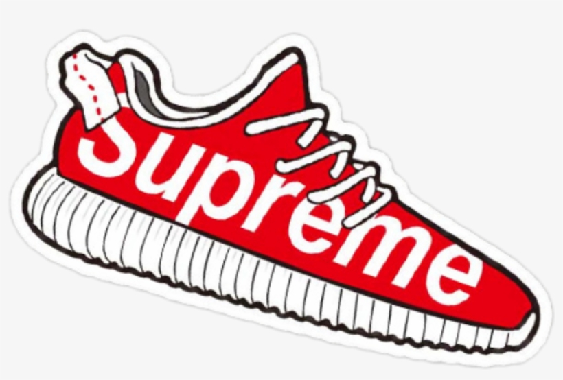 Supreme Sticker Adidas Yeezy - Supreme Clip Art, transparent png #584047