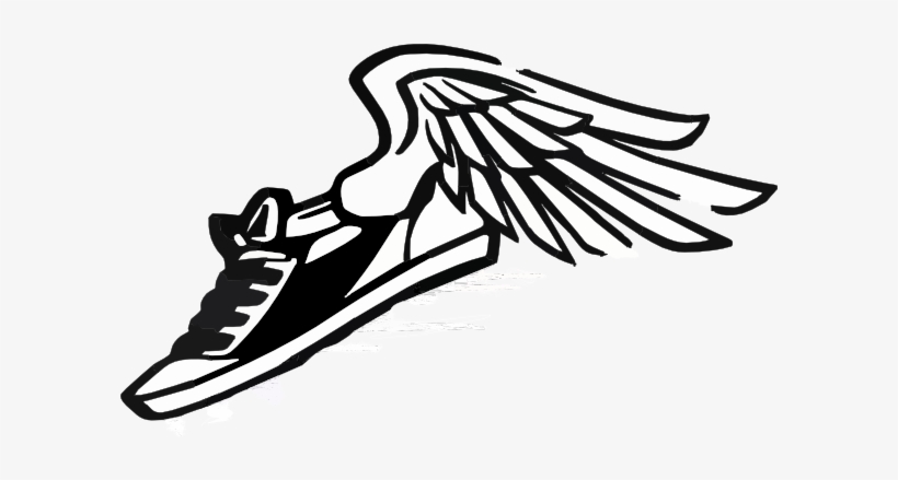 Nike Clipart Black And White - Track And Field Transparent, transparent png #584235