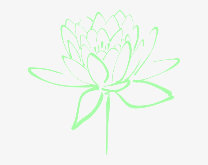 Floral Clipart Mint Green - Mint Green Flower Clip Art, transparent png #584697