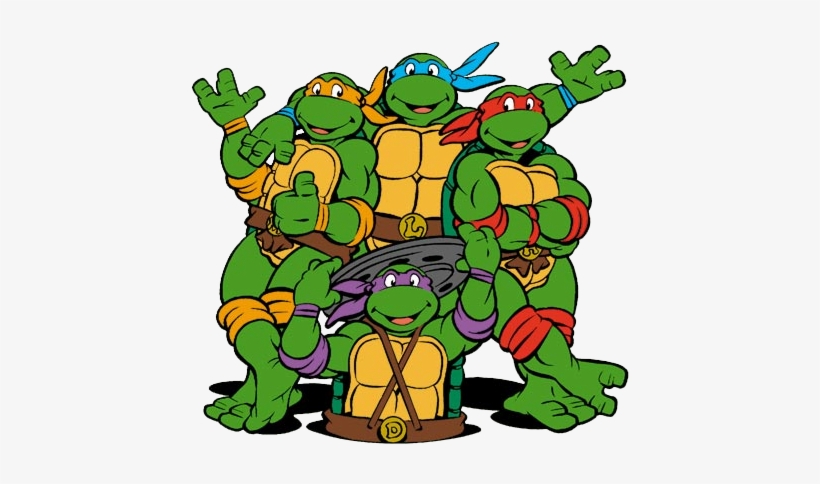 Mickey With His Brothers Leonardo, Donatello And Raphael - Nickelodeonteenage Mutant Ninja Turtle, transparent png #584769